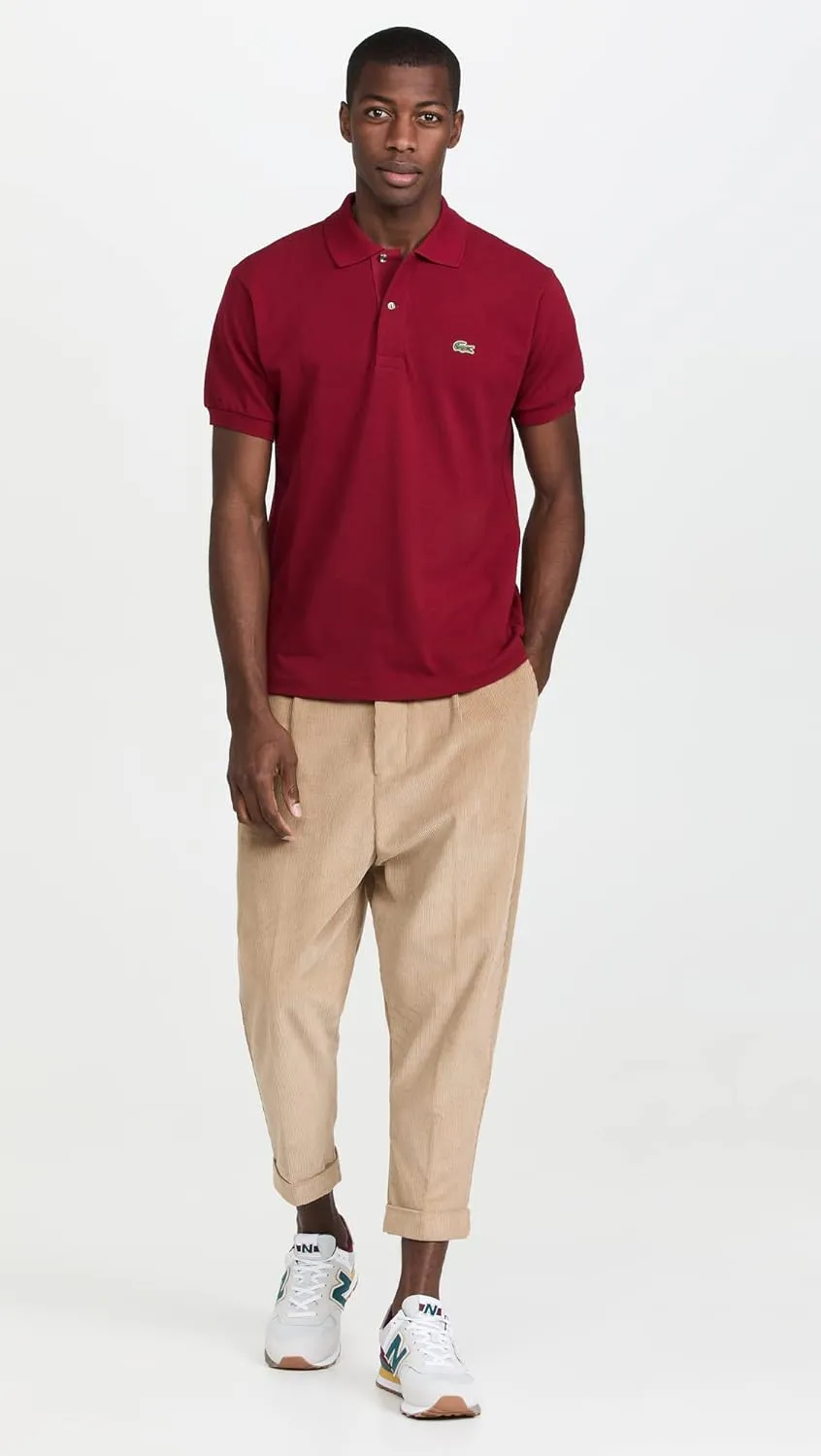 Lacoste Men's Short Sleeved Ribbed Collar Shirt