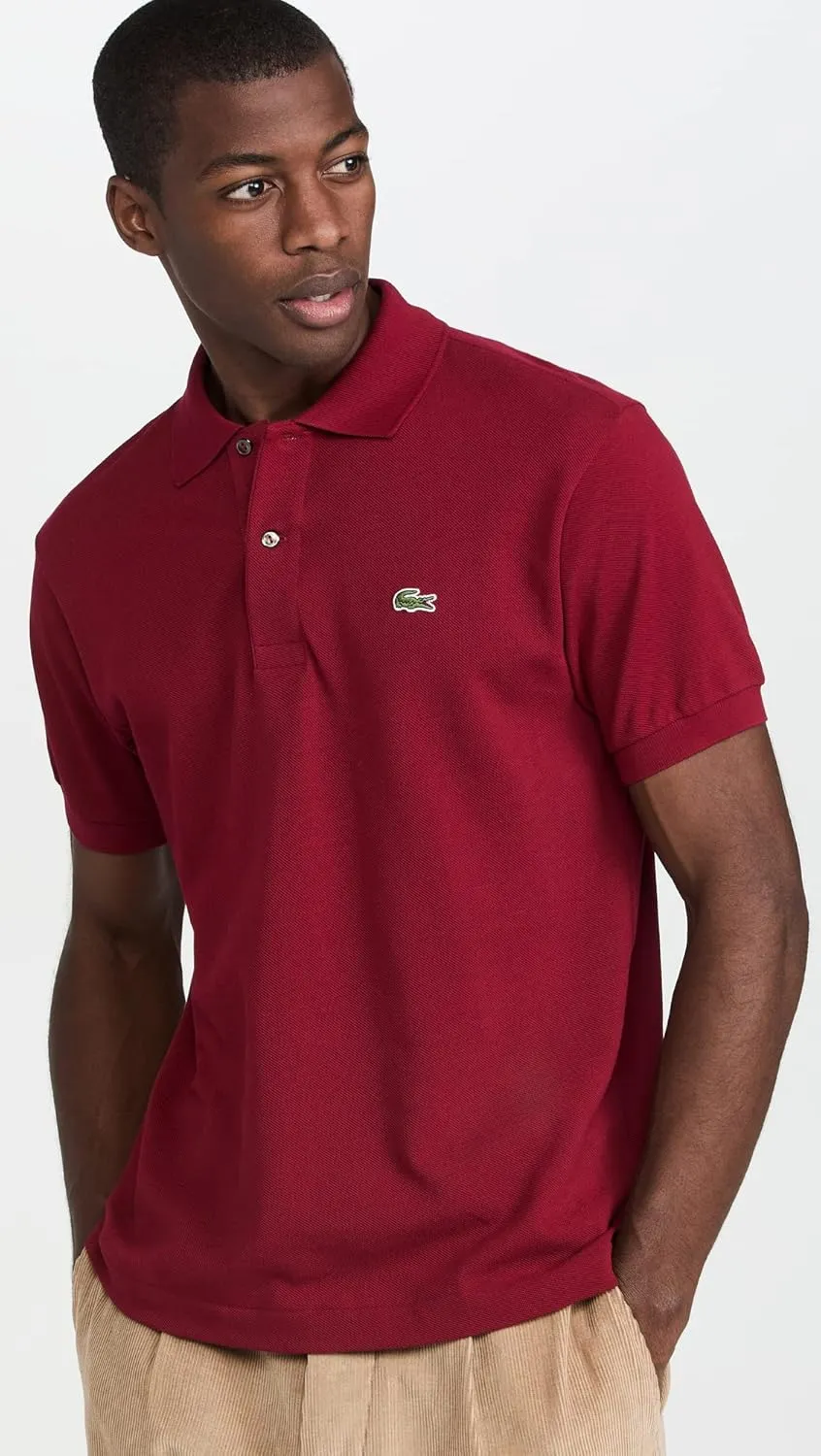 Lacoste Men's Short Sleeved Ribbed Collar Shirt