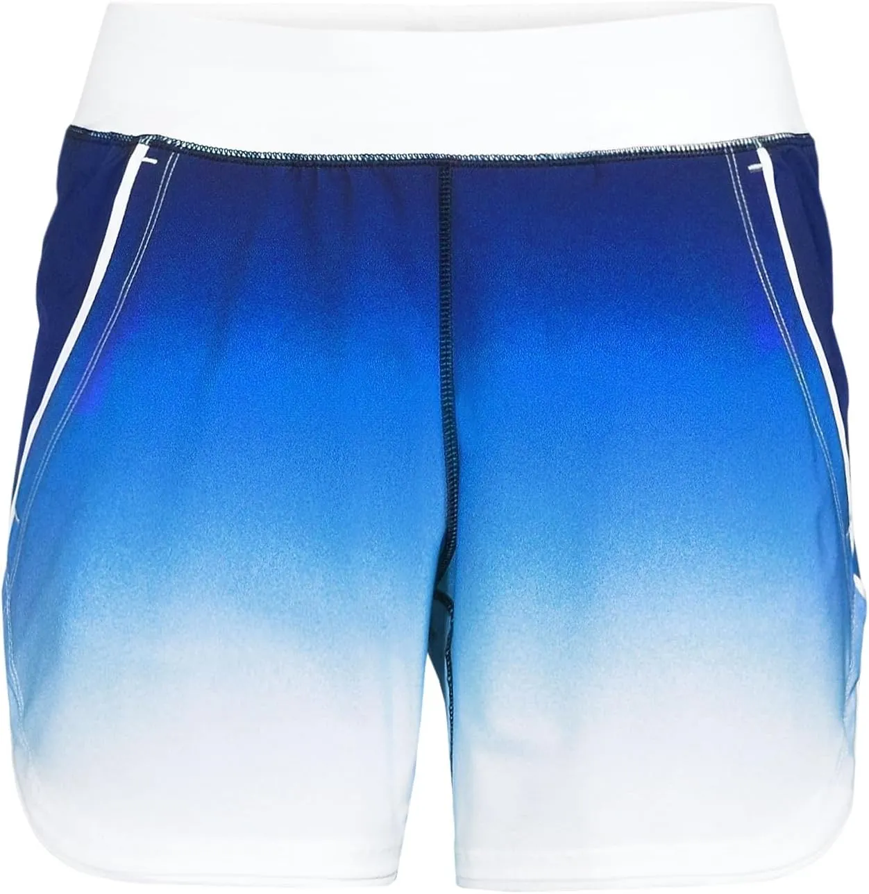 Lands' End Women's 5" Quick Dry Elastic Waist Board Shorts Swim Cover-up Shorts with Panty