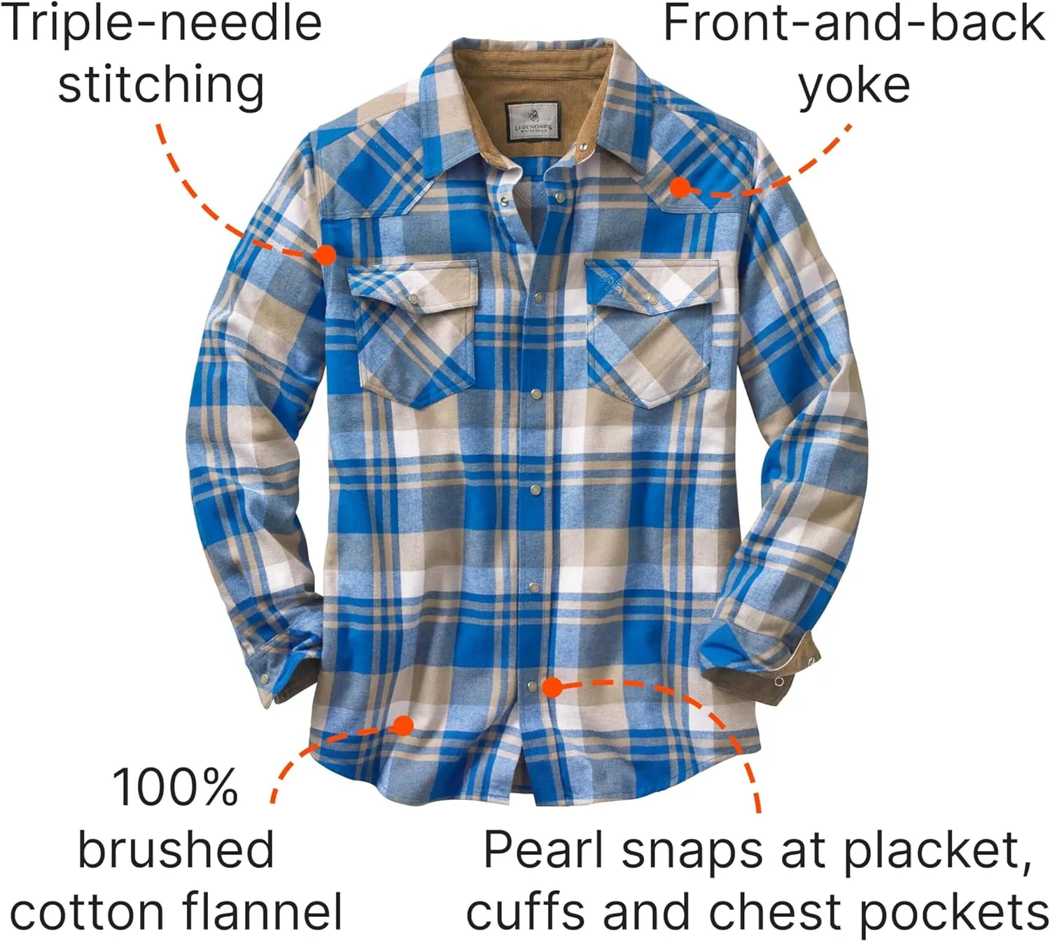 Legendary Whitetails Men's Shotgun Western Flannel Shirt