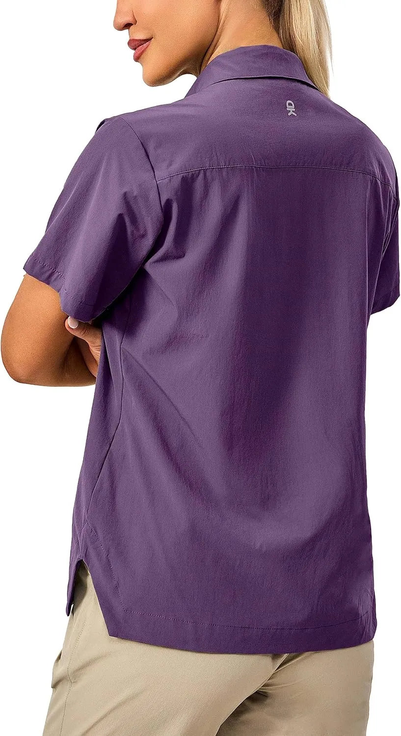 Little Donkey Andy Women's Long Sleeve Travel Shirt, UPF 50  Safari Shirt, Outdoor Cool Quick Dry Hiking Shirts