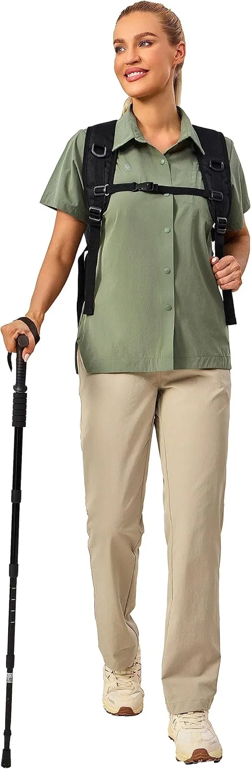 Little Donkey Andy Women's Long Sleeve Travel Shirt, UPF 50  Safari Shirt, Outdoor Cool Quick Dry Hiking Shirts