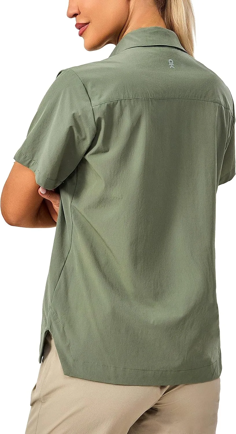 Little Donkey Andy Women's Long Sleeve Travel Shirt, UPF 50  Safari Shirt, Outdoor Cool Quick Dry Hiking Shirts