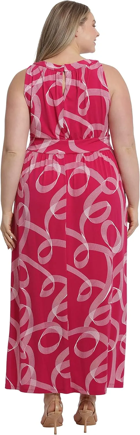 London Times Women's Halter Neckline Signature Morris Maxi Dress Vacation Occasion Event Guest of