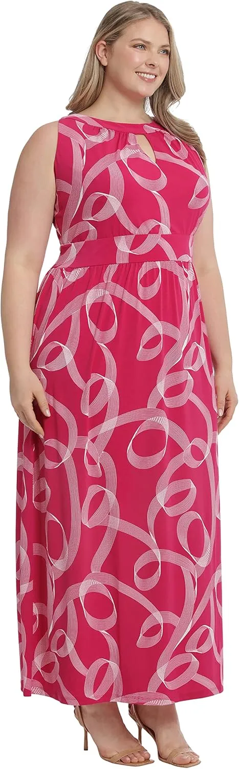 London Times Women's Halter Neckline Signature Morris Maxi Dress Vacation Occasion Event Guest of