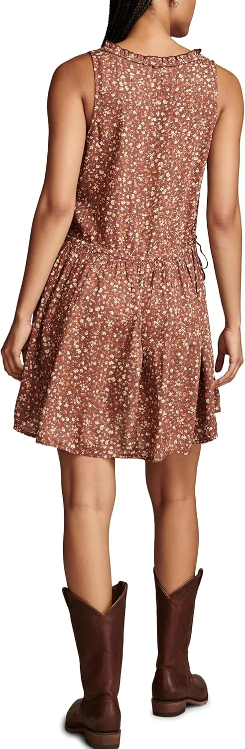 Lucky Brand Women's Floral Printed Ruffle Mini Dress