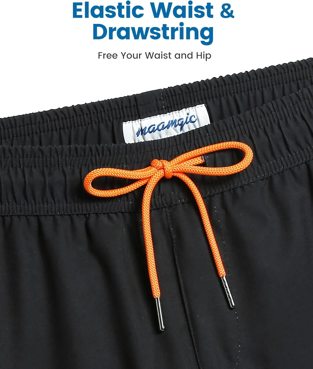 maamgic 2 in 1 Mens Swim Trunks 7 Inch Swim Shorts Swim Suits Board Shorts