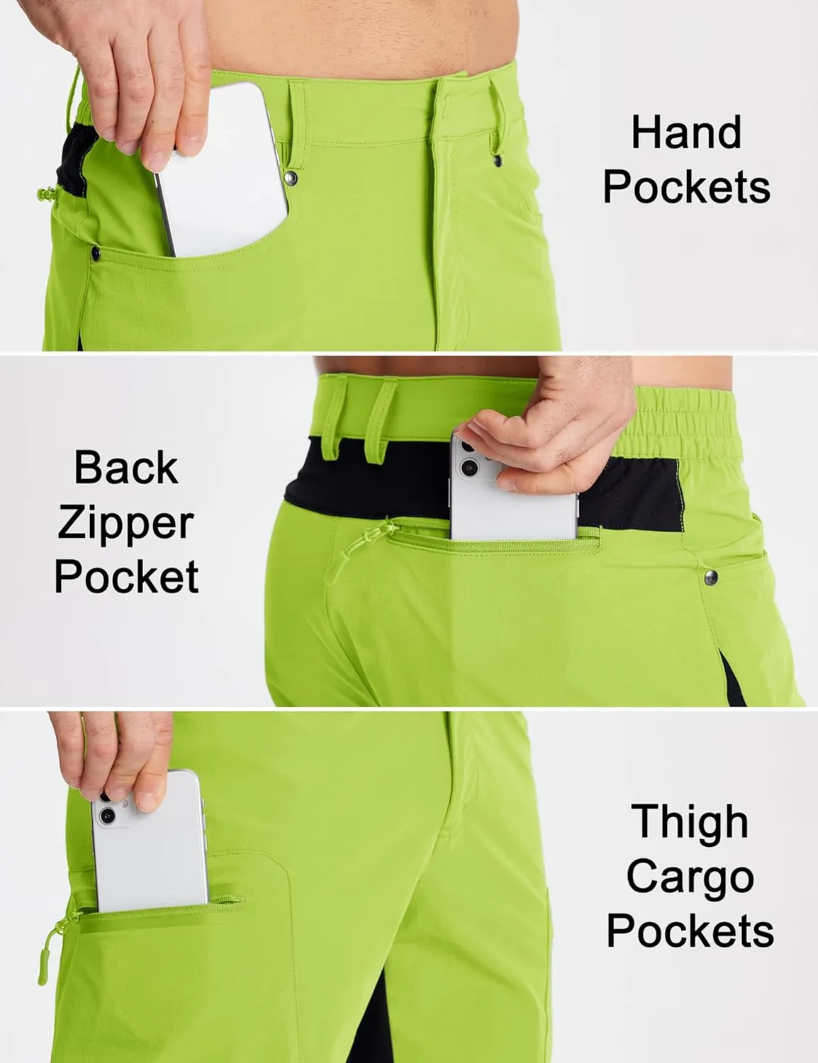 MAGCOMSEN Men's Hiking Shorts 5 Pockets Ripstop, Quick Dry, Summer Athletic Shorts for Workout, Hiking, Cycling