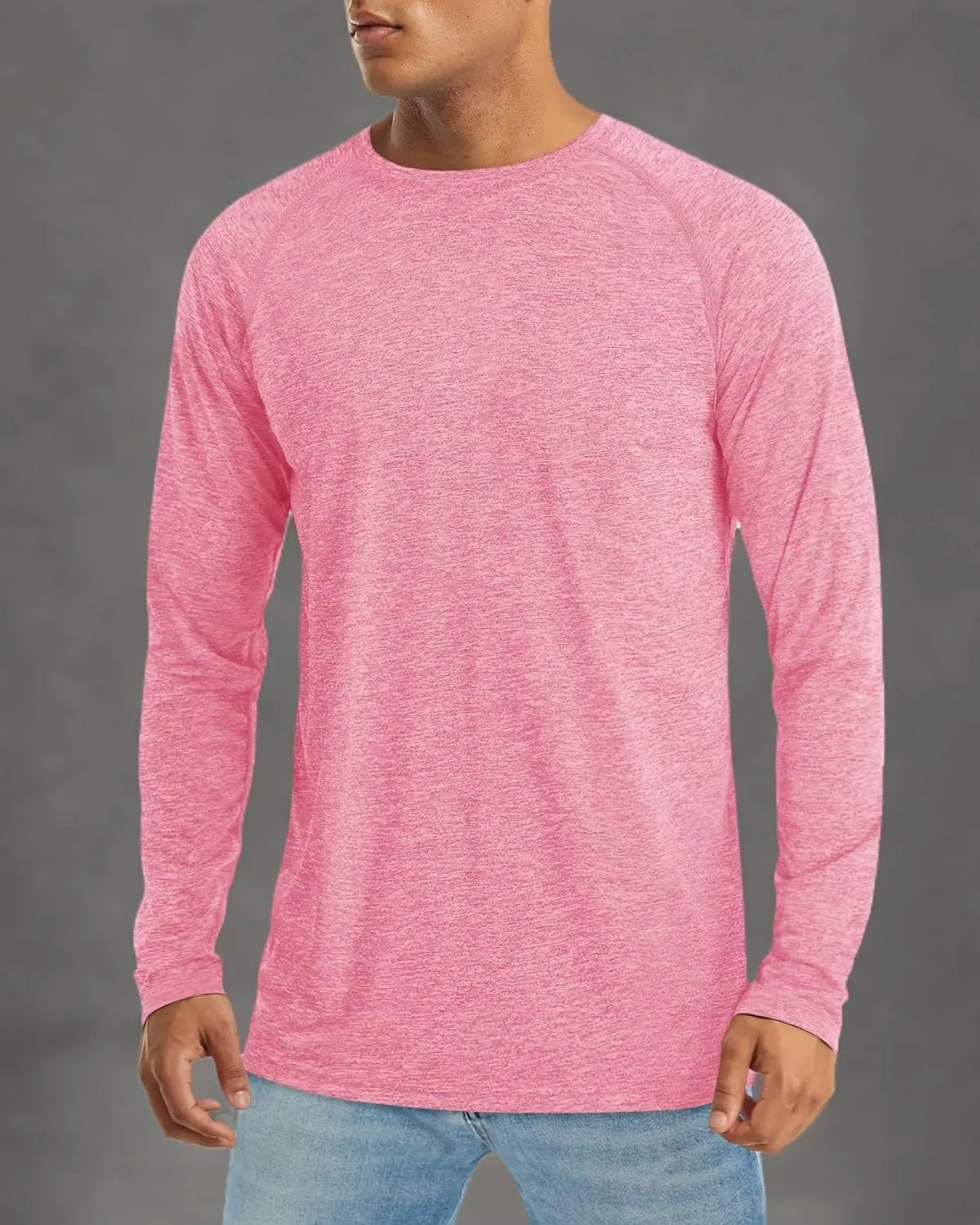MAGCOMSEN Men's Long Sleeve Shirt Quick Dry UPF 50  Sun Protection Lightweight T-Shirt Athletic Workout Fishing Tee