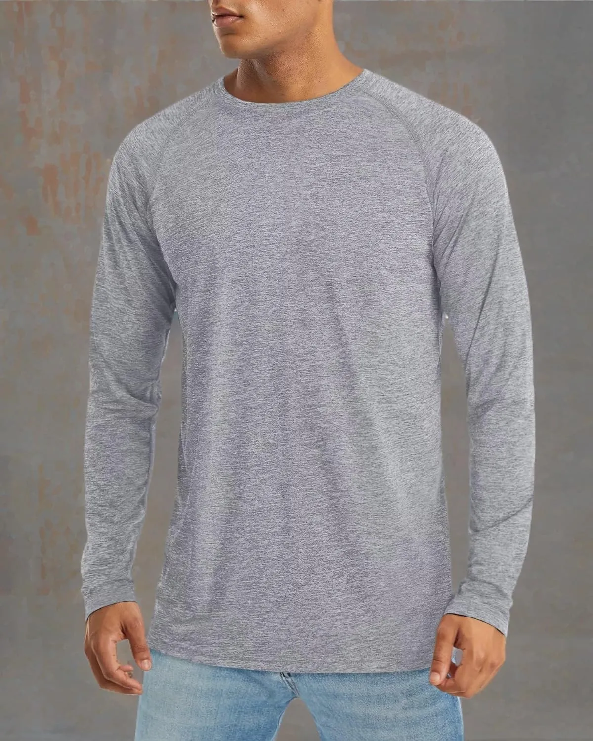 MAGCOMSEN Men's Long Sleeve Shirt Quick Dry UPF 50  Sun Protection Lightweight T-Shirt Athletic Workout Fishing Tee