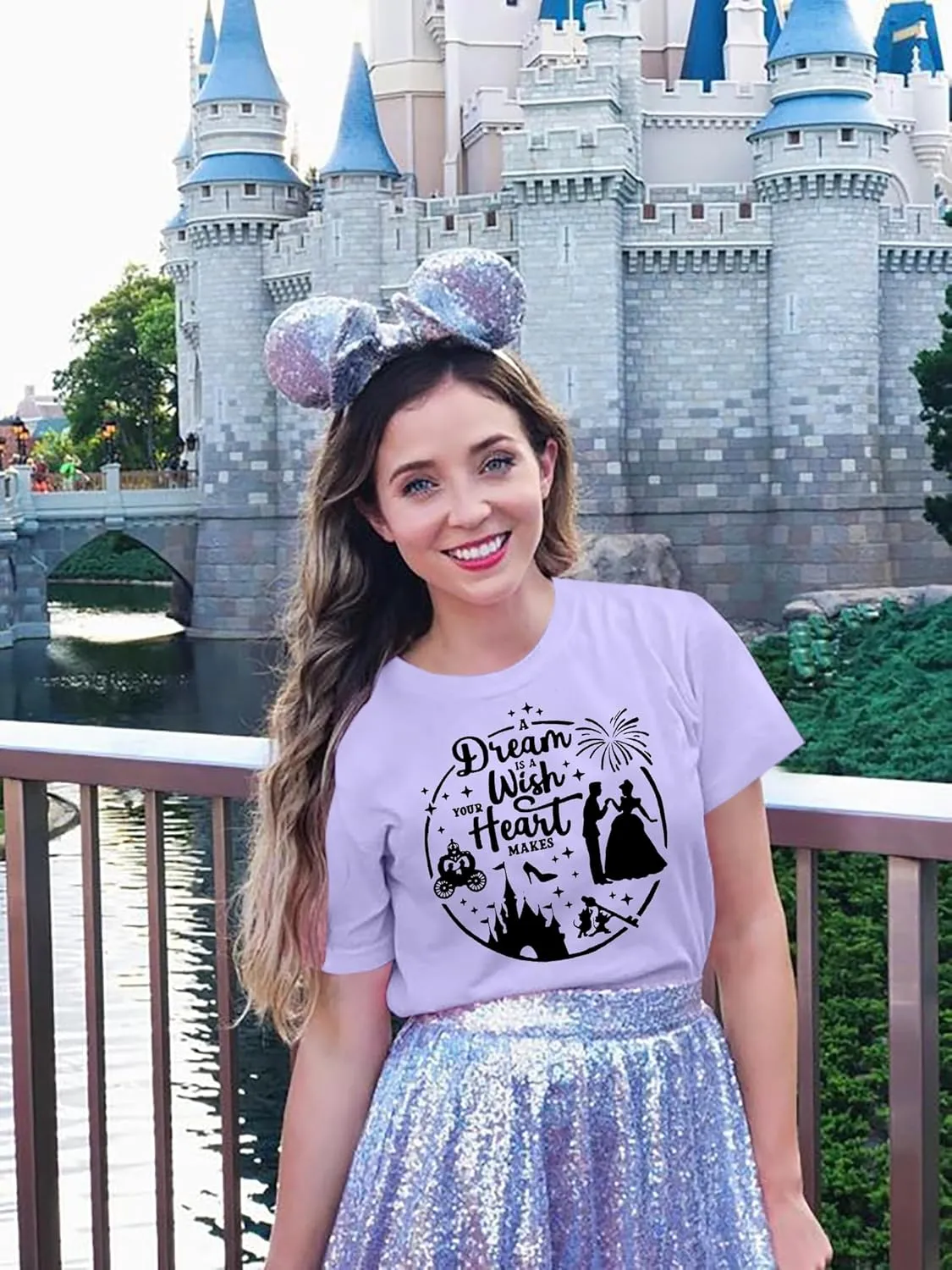 Magical Shirt for Women: Princess Castle Shirts Magic Kingdom T-Shirt Funny World Trips Short Sleeve Tee Top