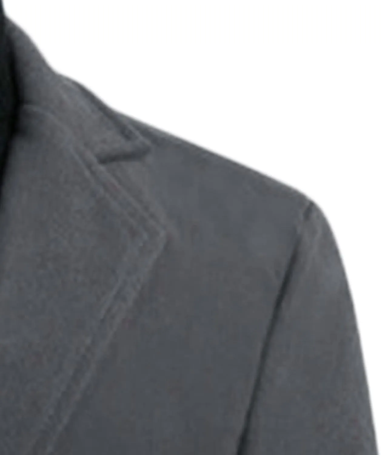 Maiyifu-GJ Men's Casual Mid-Length Trench Coat Single Breasted Business Pea Coats Winter Notched Lapel Windbreaker Jacket