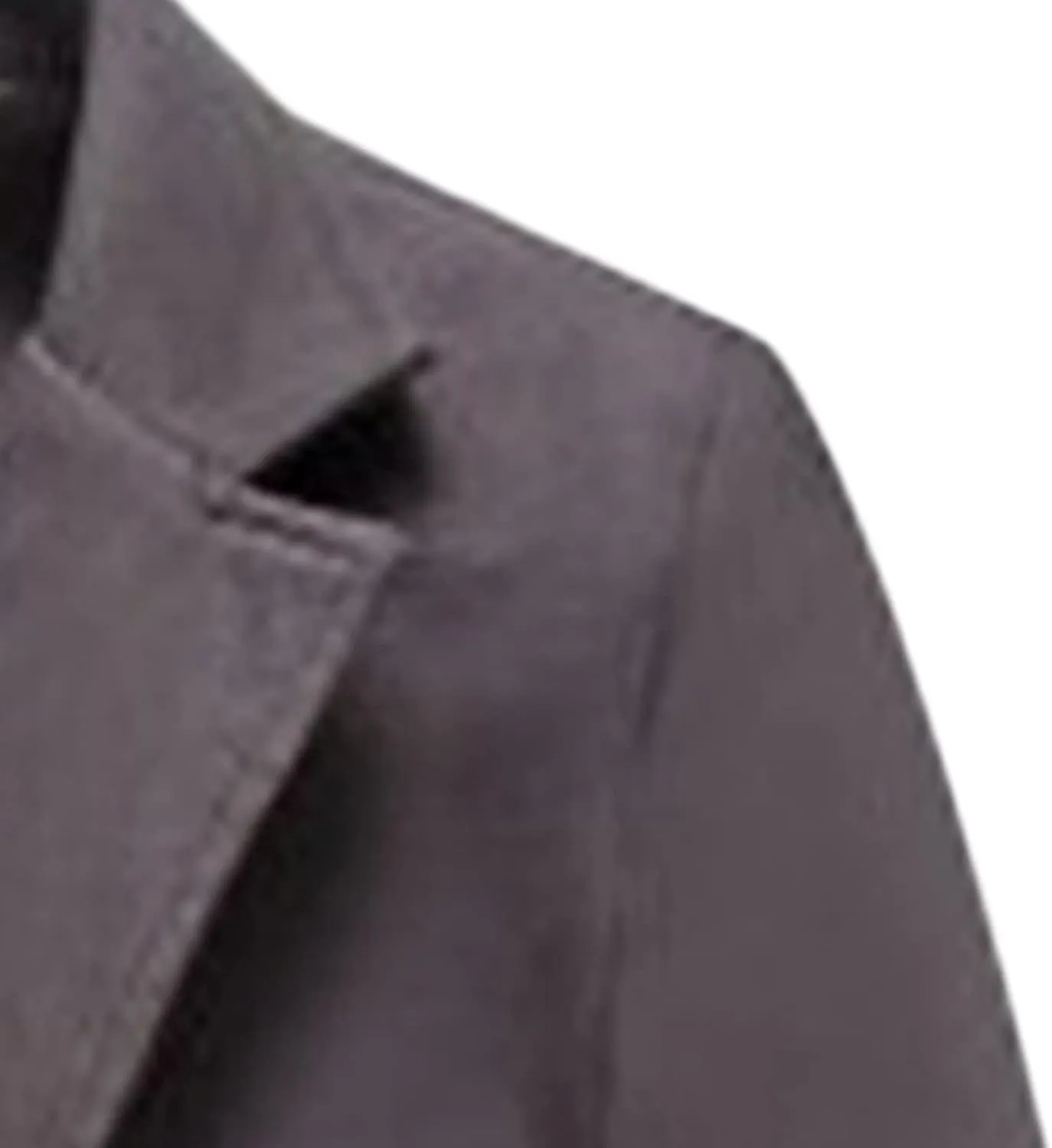 Maiyifu-GJ Men's Slim Winter Wool Blend Coat Single Breasted Business Long Pea Coats Notched Lapel Trench Jacket Overcoat