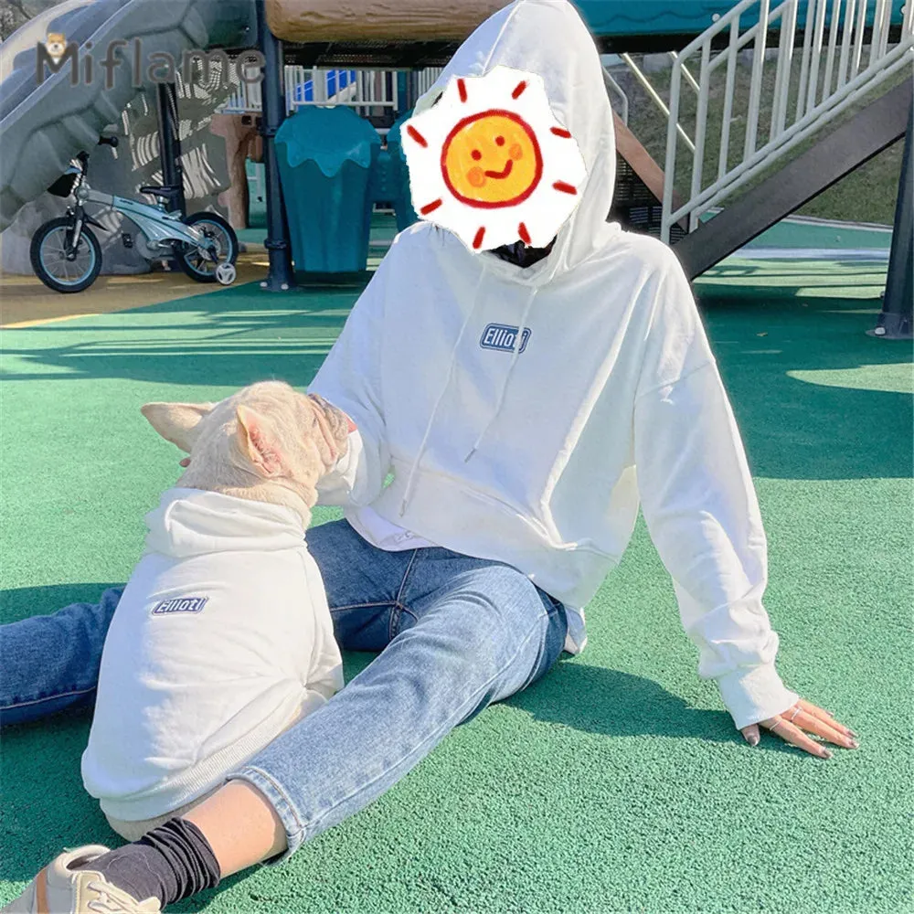 Matching Family Clothes For Pet And Owner Hoodies Embroidered Hoodies