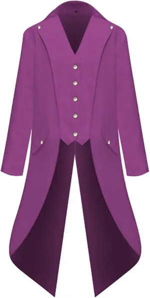 Medieval Tailcoat Men Halloween Costumes Gothic Steampunk Jacket Renaissance Victorian Frock Uniform Coat