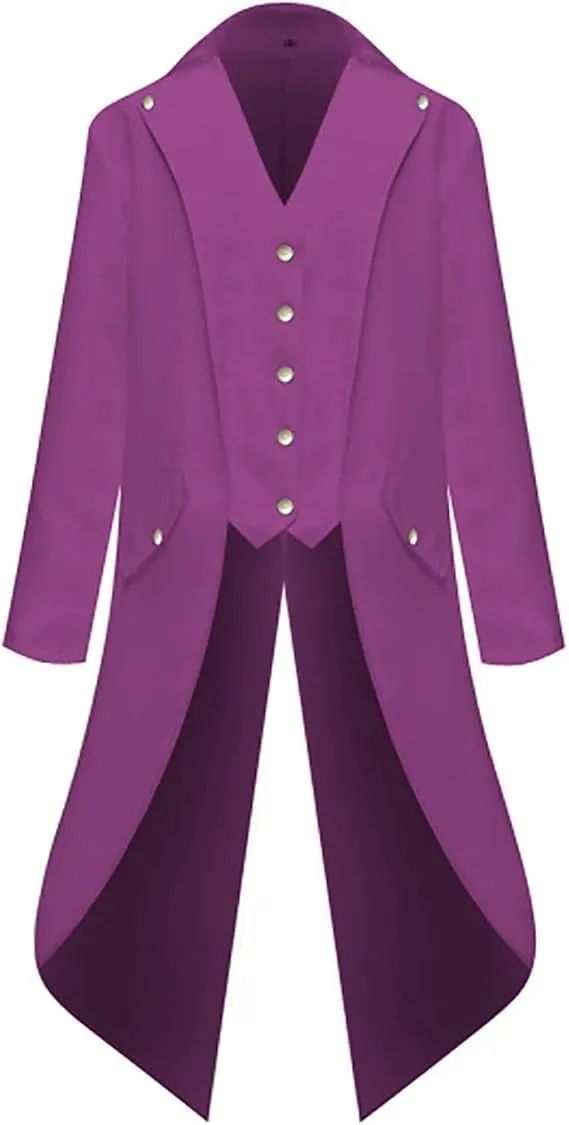Medieval Tailcoat Men Halloween Costumes Gothic Steampunk Jacket Renaissance Victorian Frock Uniform Coat