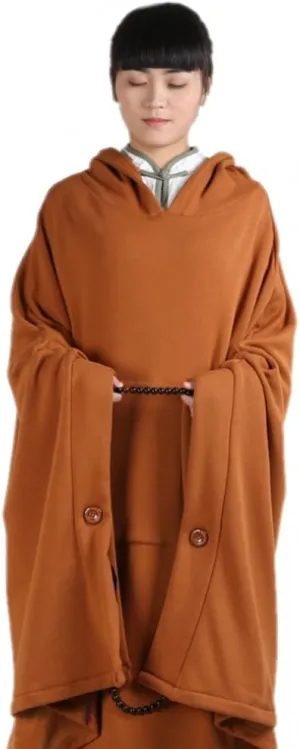 Meditation Buddhist Hooded Cloak Coat Women Men Outfit Oversize Coat