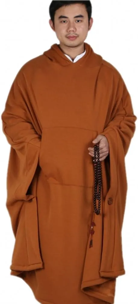 Meditation Buddhist Hooded Cloak Coat Women Men Outfit Oversize Coat