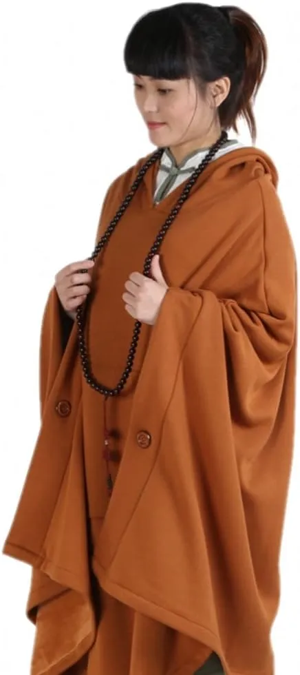 Meditation Buddhist Hooded Cloak Coat Women Men Outfit Oversize Coat
