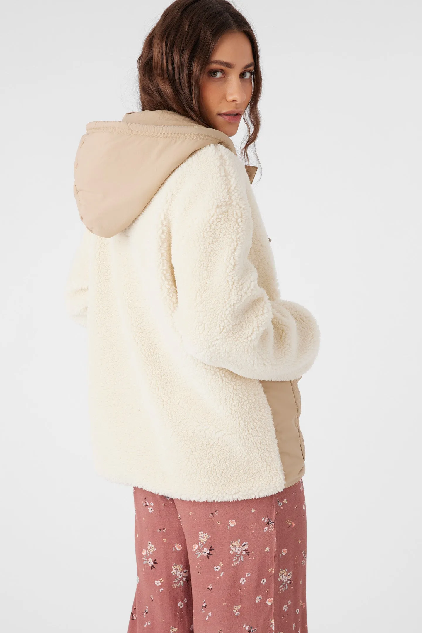 MEENA HIGH PILE FLEECE QUILTED JACKET