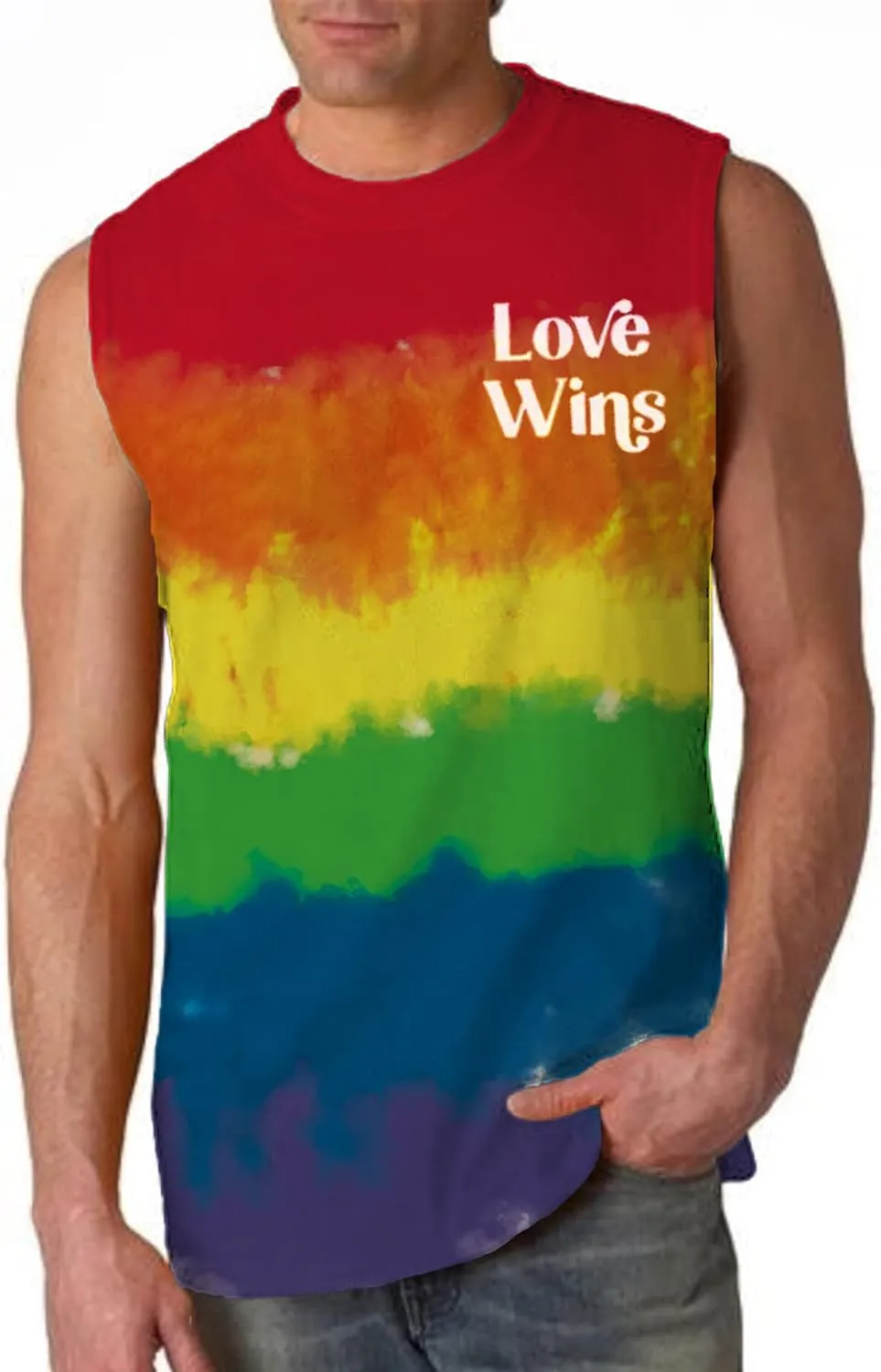 Men Pride Tank Tops Be You Love Wins Letter Print Shirt Graphic Gay Pride LGBT Sleeveless Shirt Tee