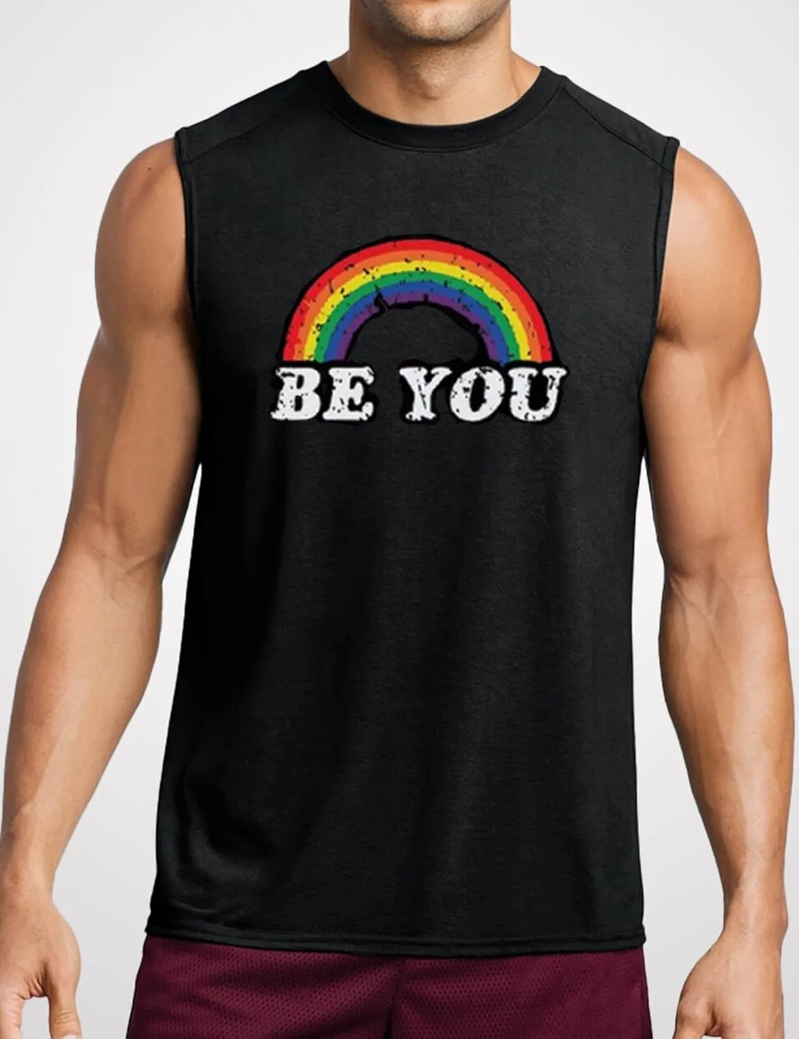 Men Pride Tank Tops Be You Love Wins Letter Print Shirt Graphic Gay Pride LGBT Sleeveless Shirt Tee
