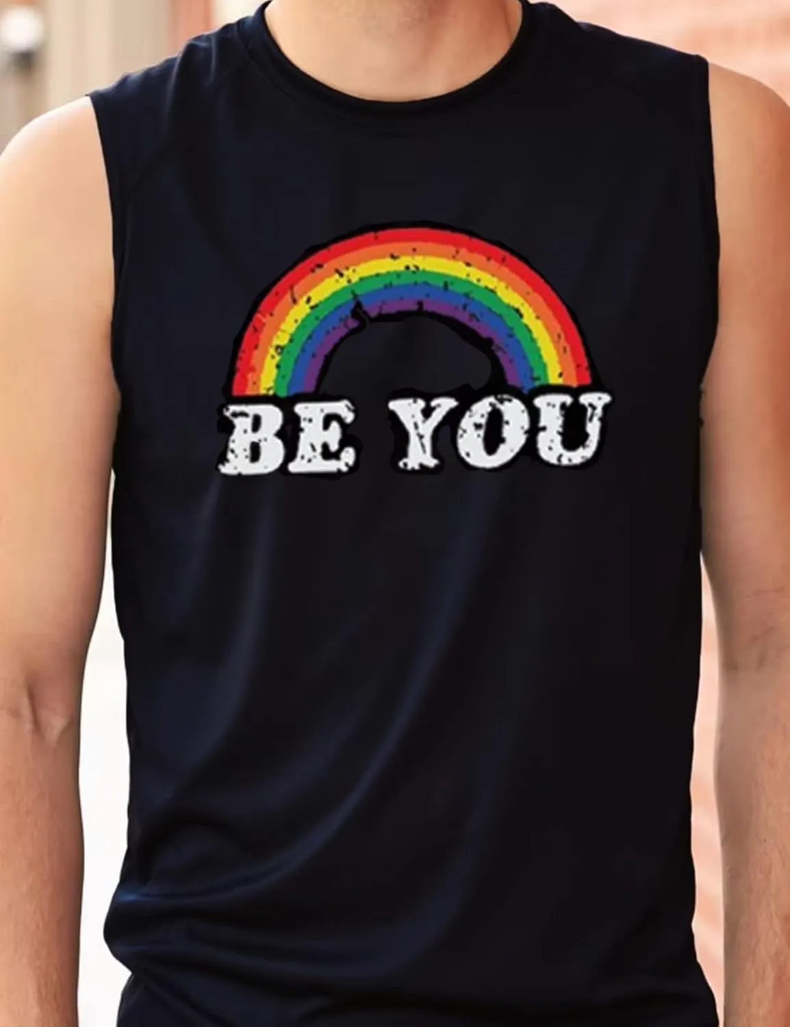 Men Pride Tank Tops Be You Love Wins Letter Print Shirt Graphic Gay Pride LGBT Sleeveless Shirt Tee