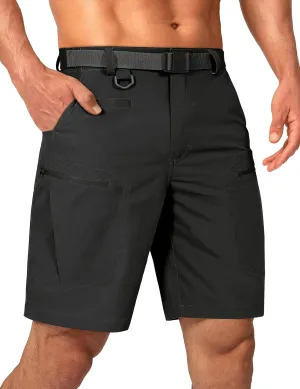 Mens Cargo Hiking Shorts Water Resistant Quick Dry Lightweight Breathable Tactical Shorts with Nylon Belt