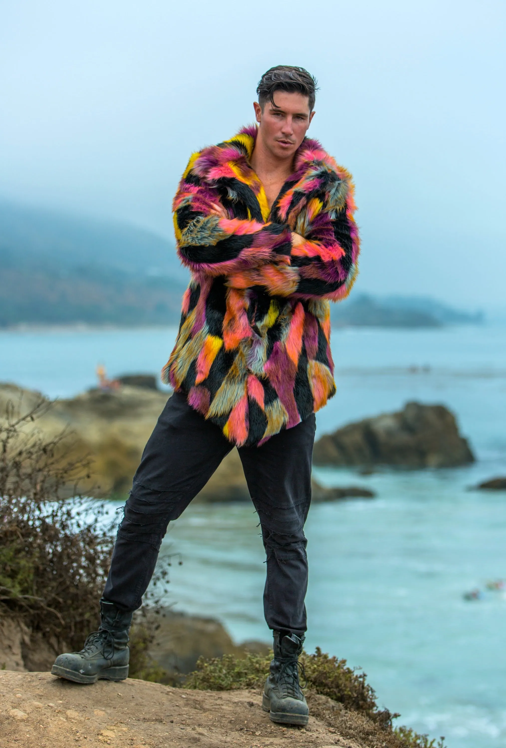 Men's Duke Coat in "Dark Acid"