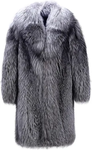 Men's Faux Mink Fur Length Coat Trendy Fuzzy Fox Fleece Jacket Winter Warm Fur Long Sleeve Coats