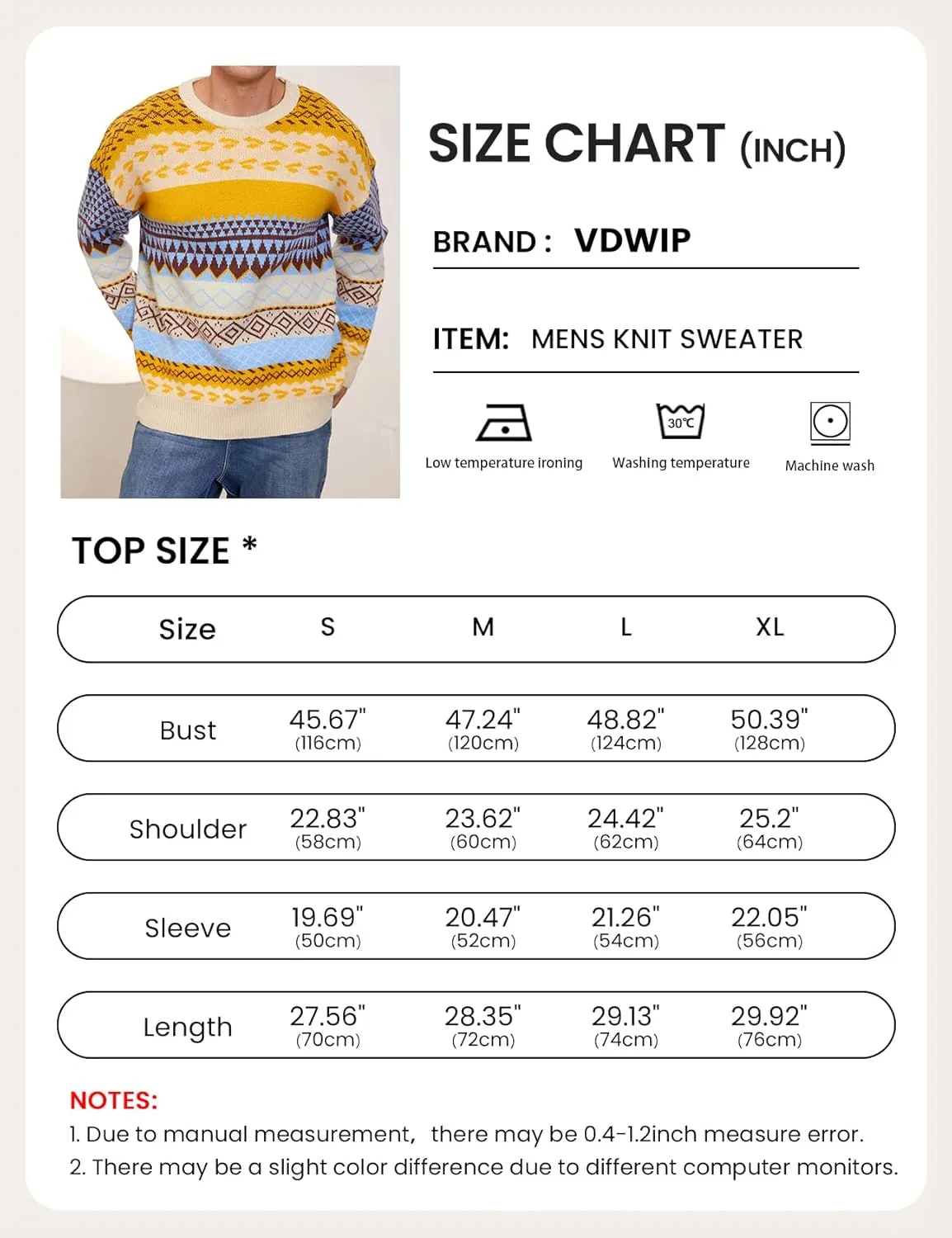 Mens Knit Sweater Grandpa Vintage Knitted Sweaters Oversized Striped Spring Pullover Casual Long Sleeve Pullovers
