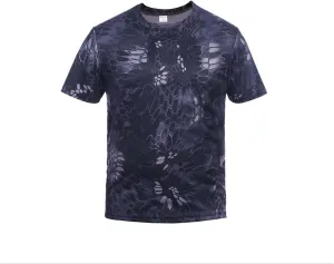 Men's Outdoor Sports Camo Short Sleeve Hunting Print Personality T-Shirt Novelty Pattern Fashion Casual Short Sleeves