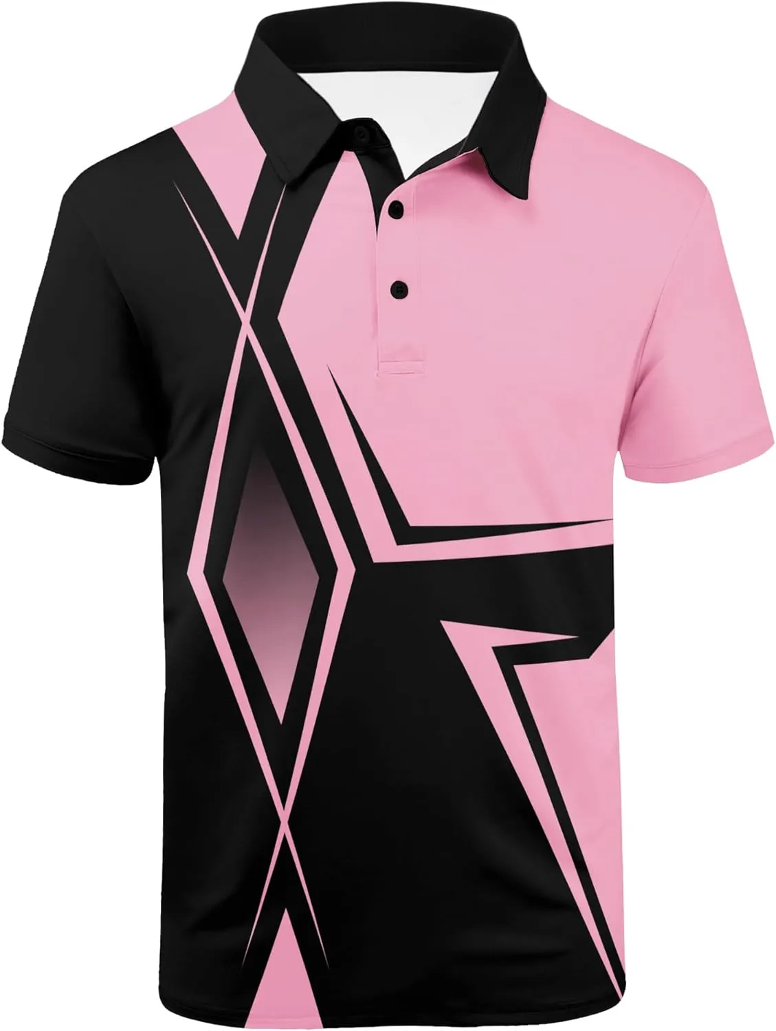 Men's Patriotic Polo Shirts Moisture Wicking Short Sleeves 4th July American Flag Golf Tennis Shirt Casual T-Shirt