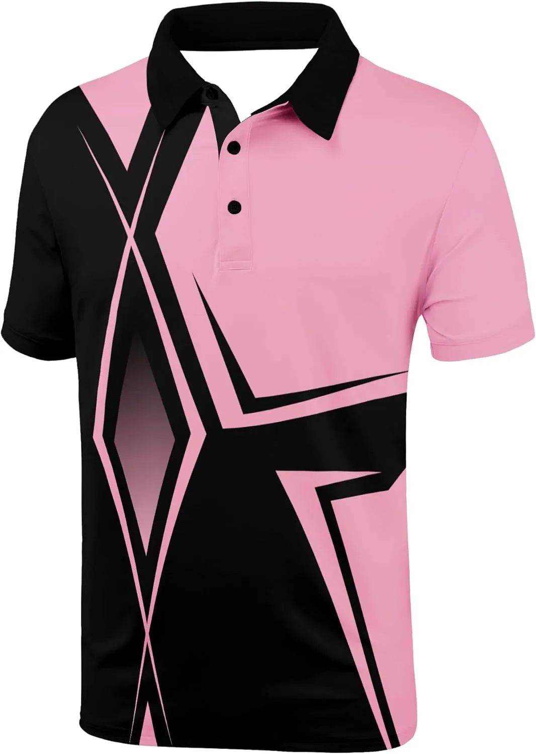Men's Patriotic Polo Shirts Moisture Wicking Short Sleeves 4th July American Flag Golf Tennis Shirt Casual T-Shirt