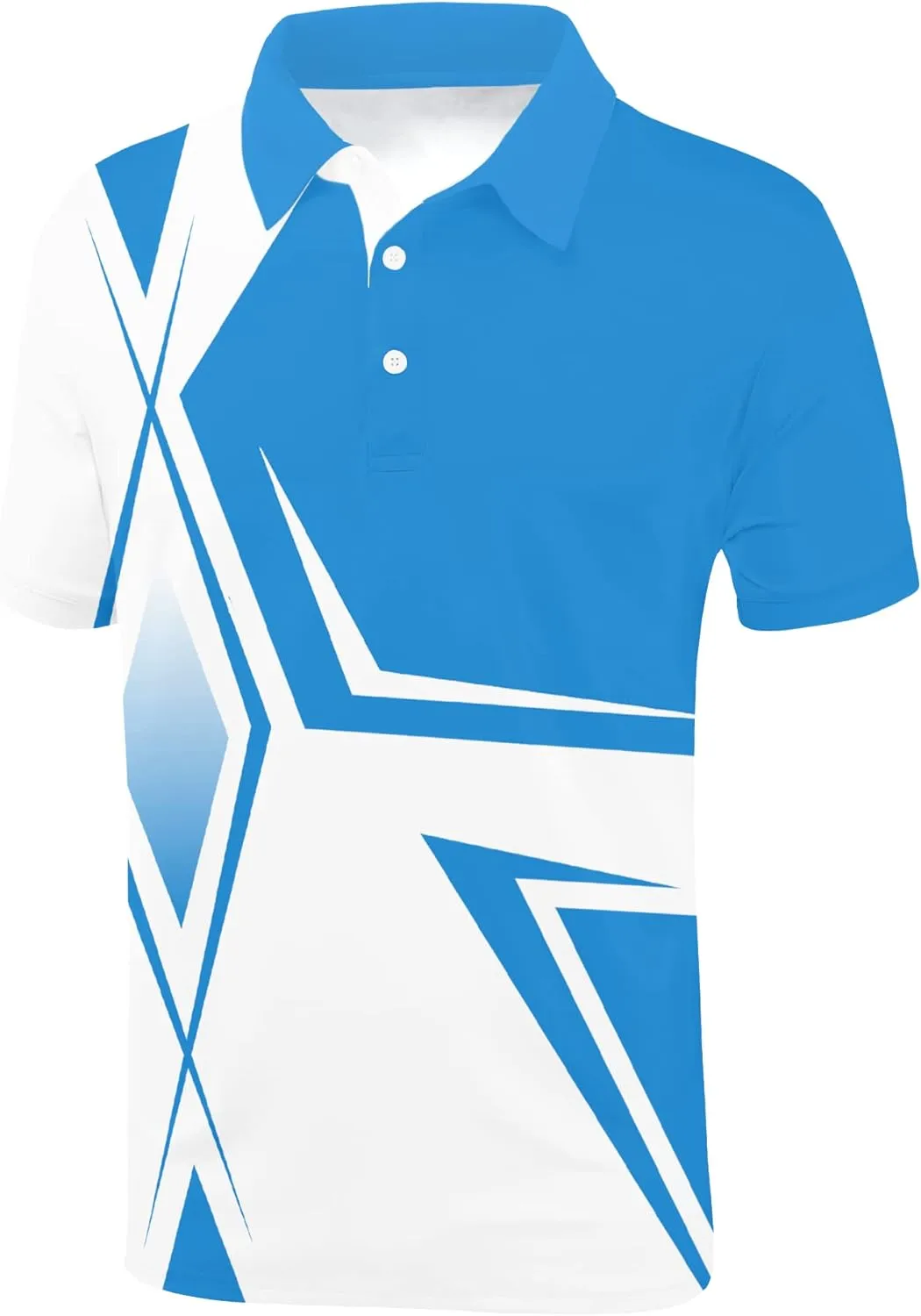 Men's Patriotic Polo Shirts Moisture Wicking Short Sleeves 4th July American Flag Golf Tennis Shirt Casual T-Shirt