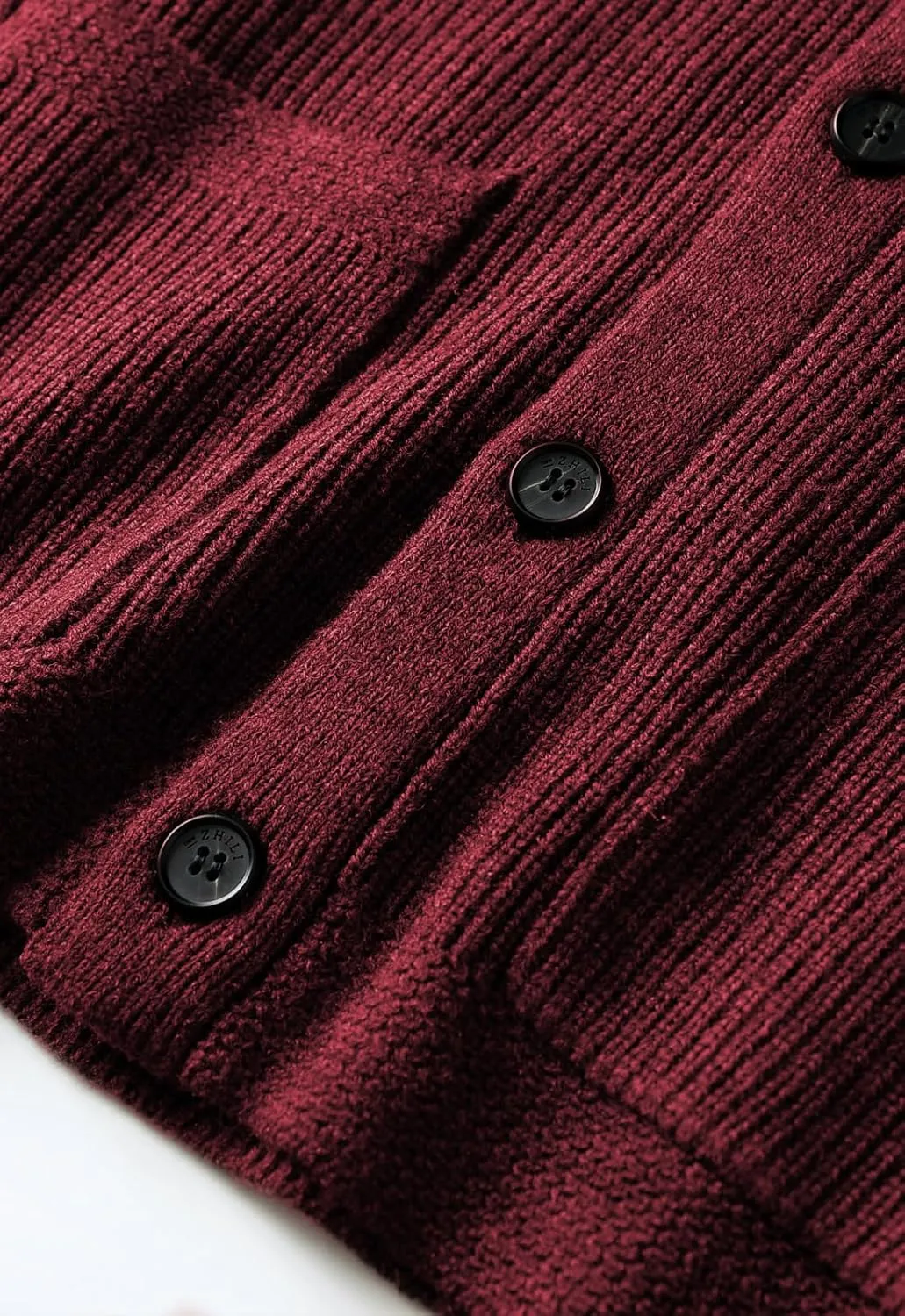 Men's Shawl Collar Cardigan Sweater Button Slim fit Wired Knitted Merino Wool Sweater