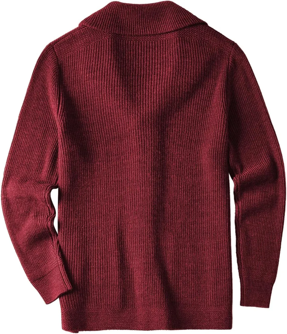 Men's Shawl Collar Cardigan Sweater Button Slim fit Wired Knitted Merino Wool Sweater