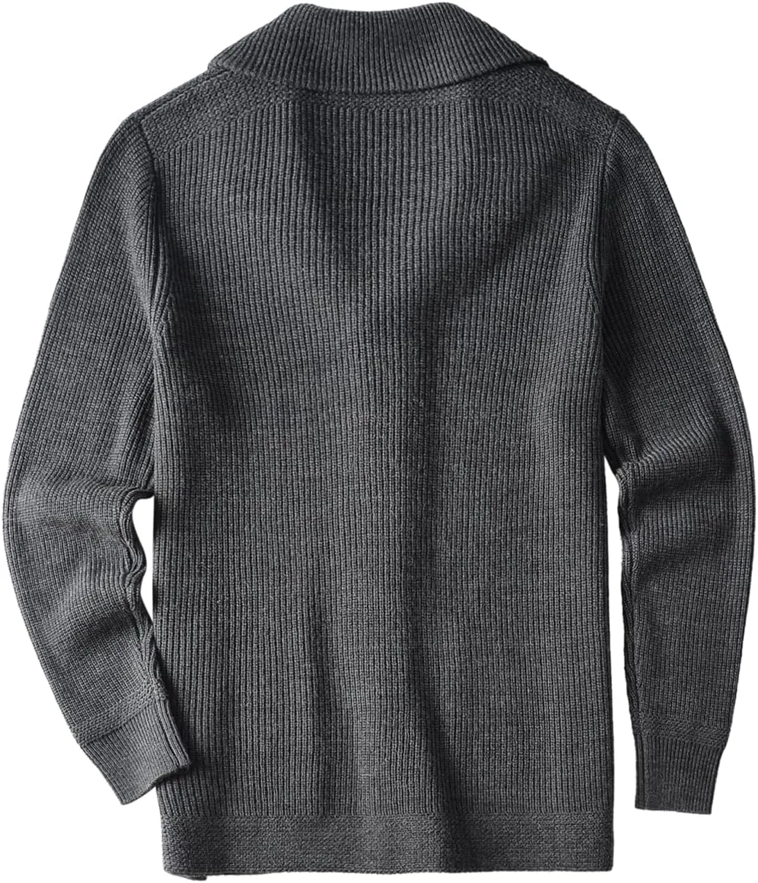 Men's Shawl Collar Cardigan Sweater Button Slim fit Wired Knitted Merino Wool Sweater