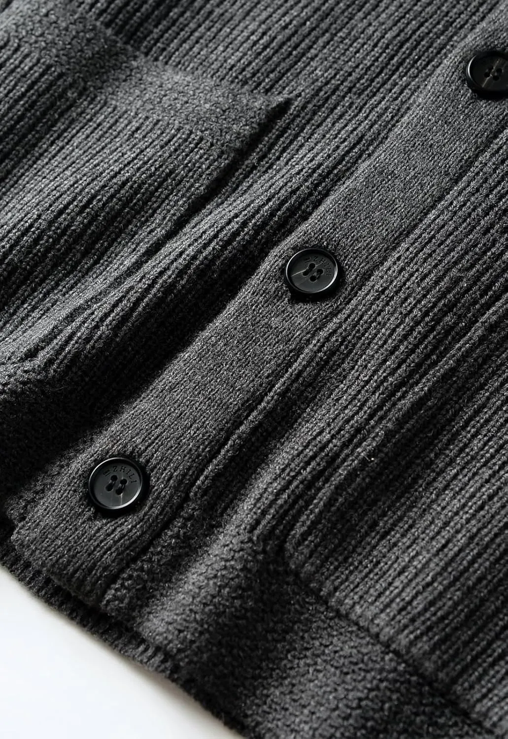 Men's Shawl Collar Cardigan Sweater Button Slim fit Wired Knitted Merino Wool Sweater