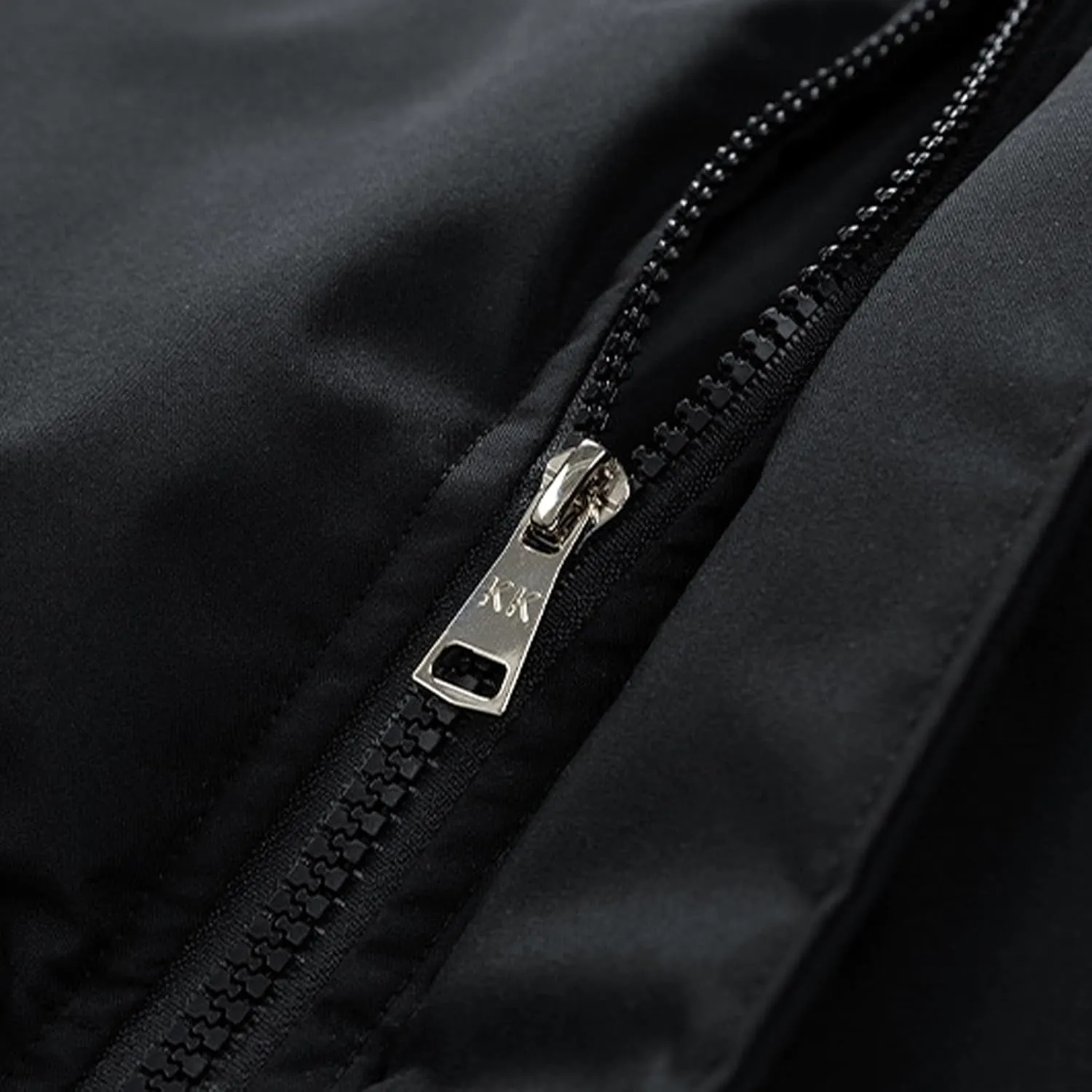 Mens Winter Warm Puffer Jacket Casual Long Sleeves High Neck Hooded Full-Zip Thick Bread Down Jackets