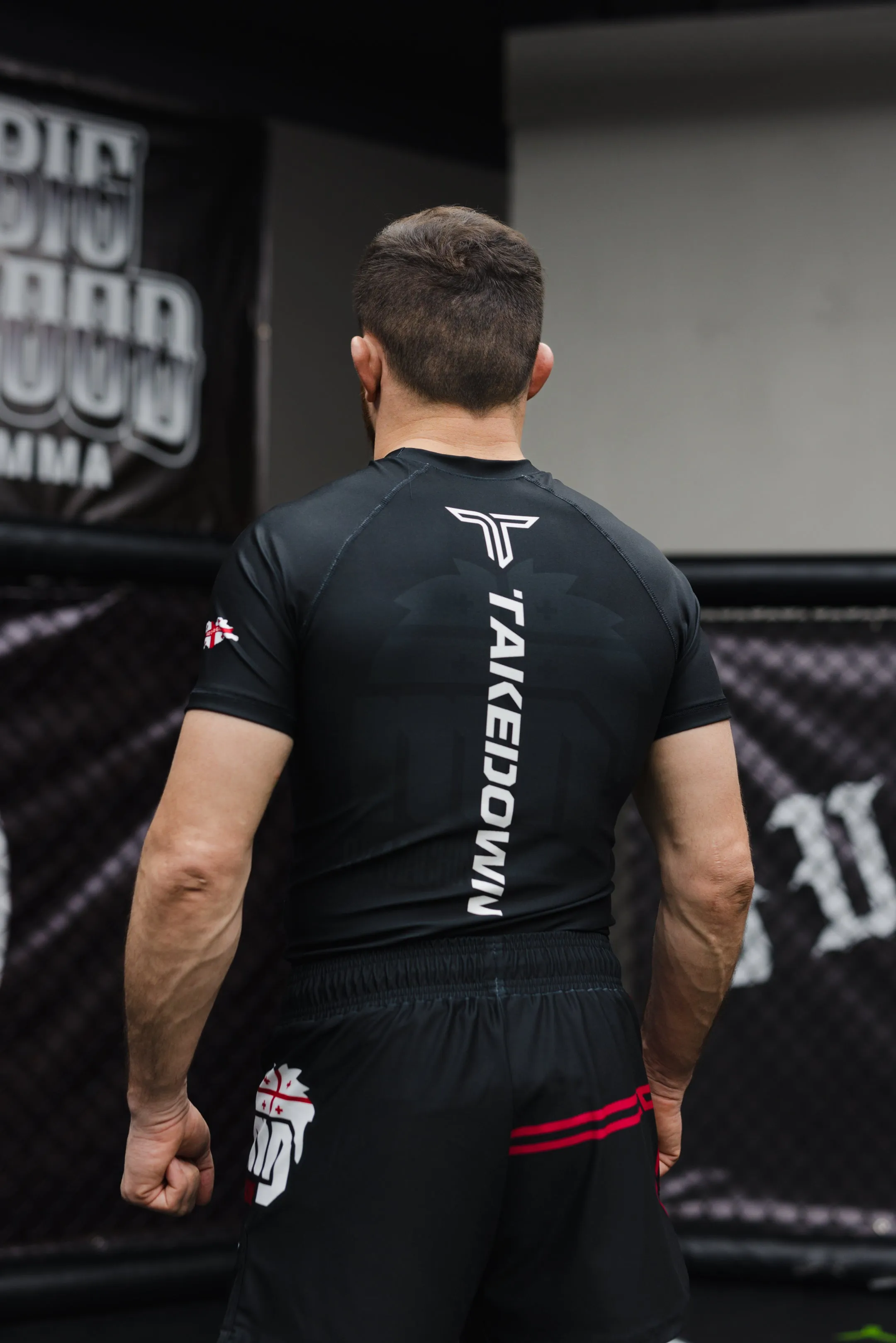 Merab Dvalishvili Short-Sleeve Rashguard - Black