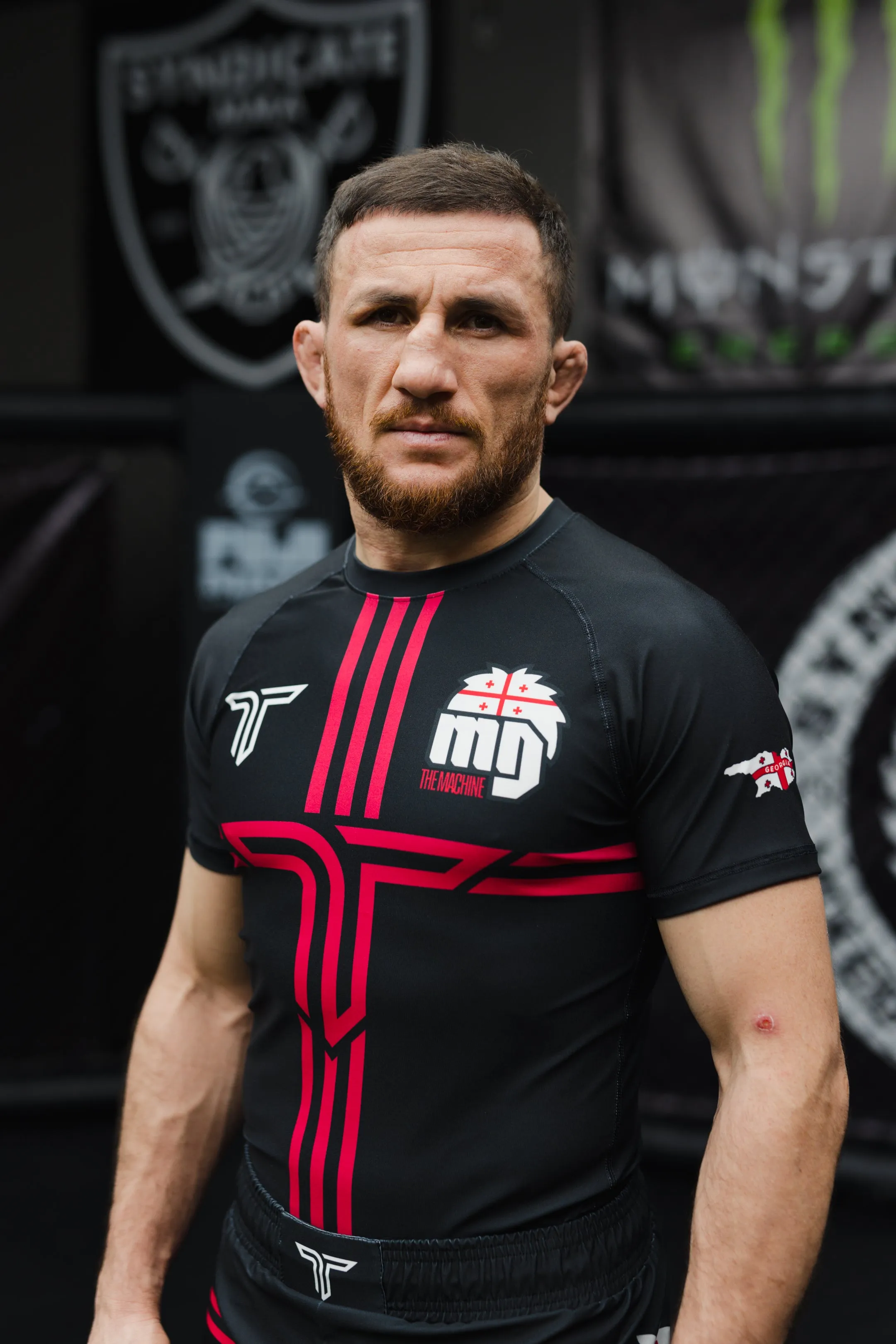 Merab Dvalishvili Short-Sleeve Rashguard - Black