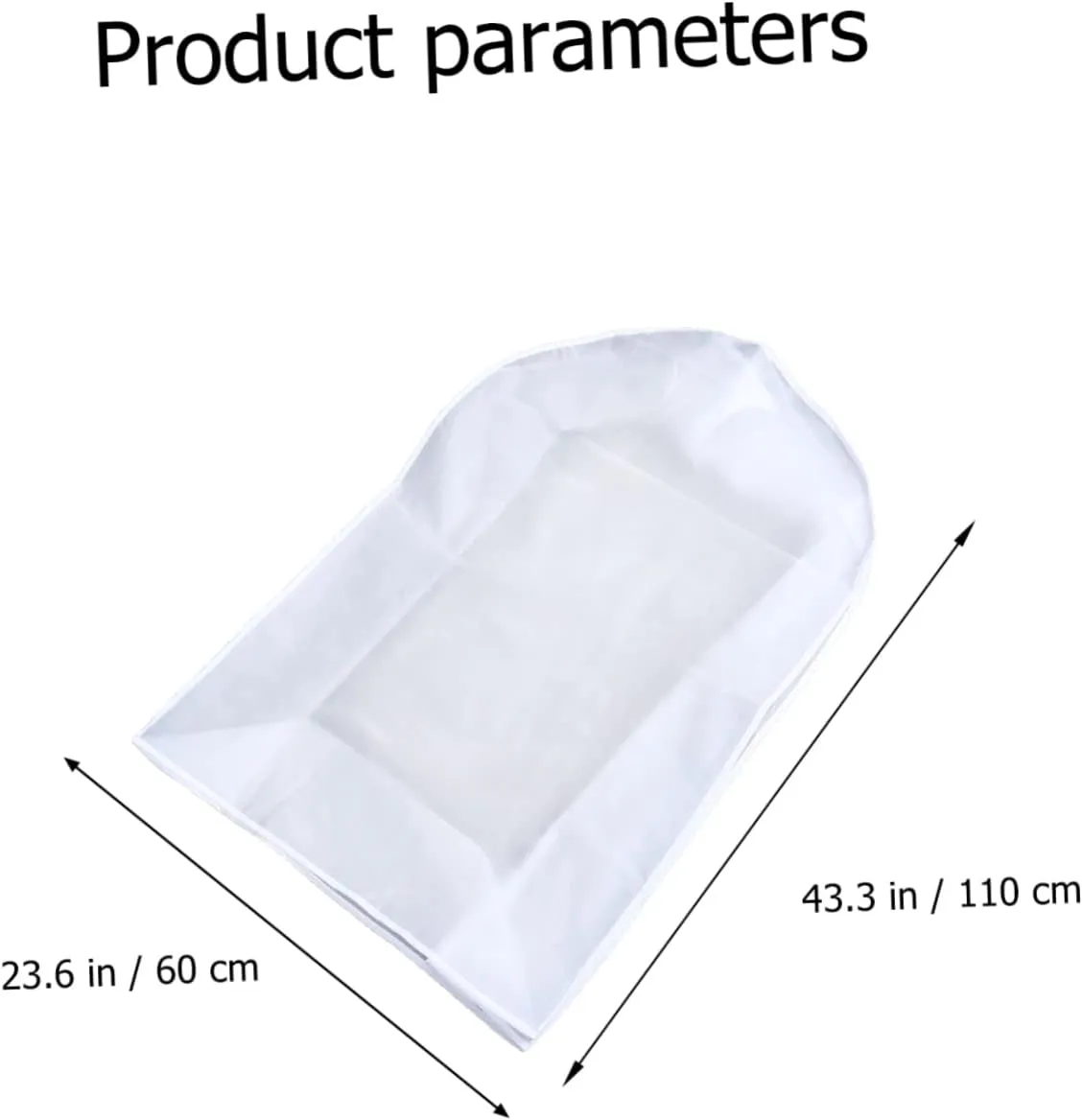 Mobestech 1pc Clothes Hanging Cover Dust Garment Bag for Clothes Storage Zipper Design for Easy Access Protective Cover for Wardrobe Organization