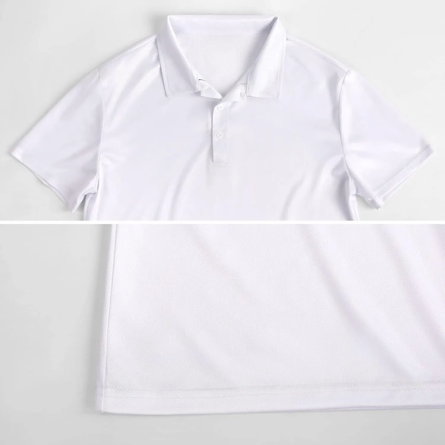 Moose Canda Flag Mens Polo Shirts Quick Dry Short Sleeve Golf Slim Fit T Shirt