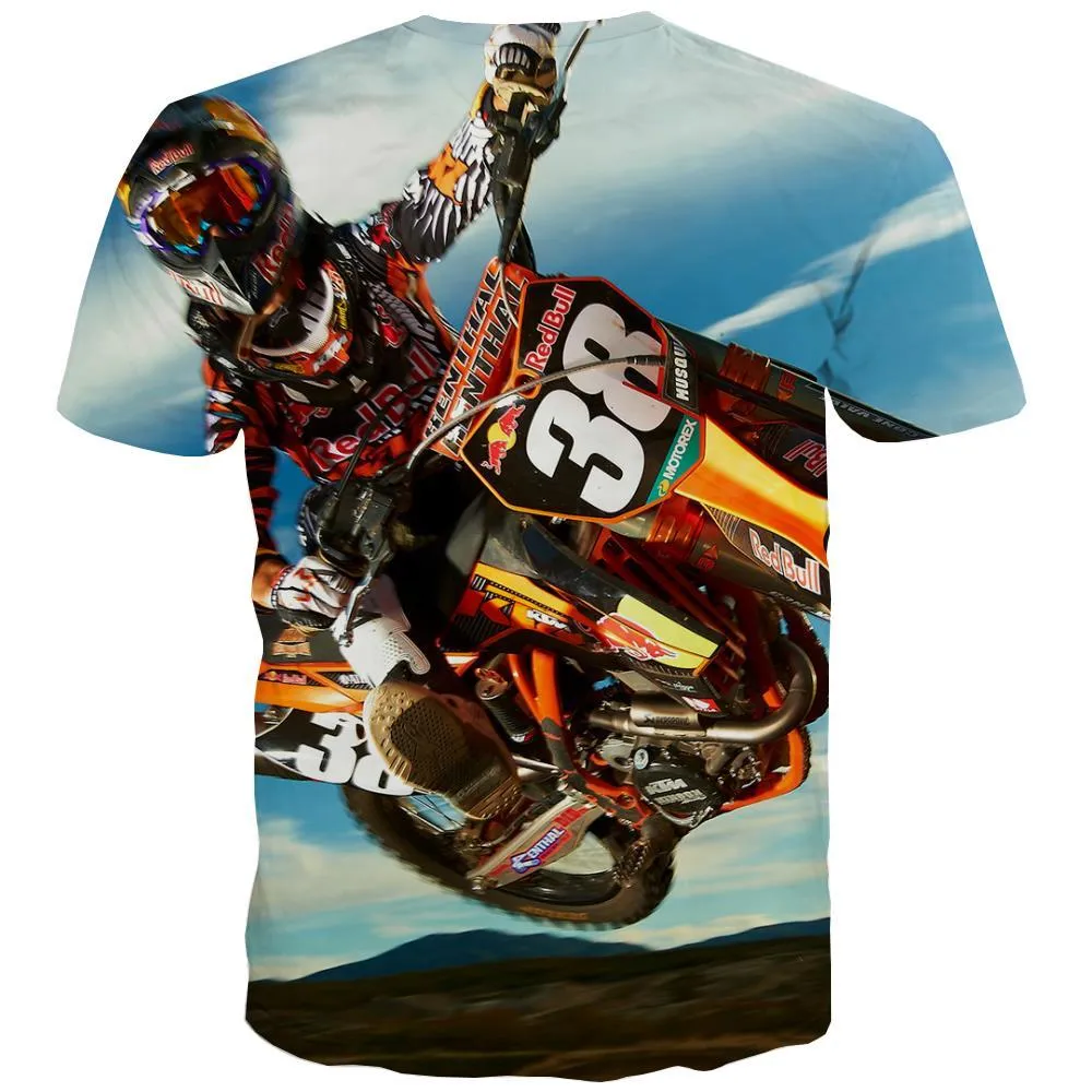 Motocross T shirts Men motorcycle Tshirt Anime Offroad T shirts Funny