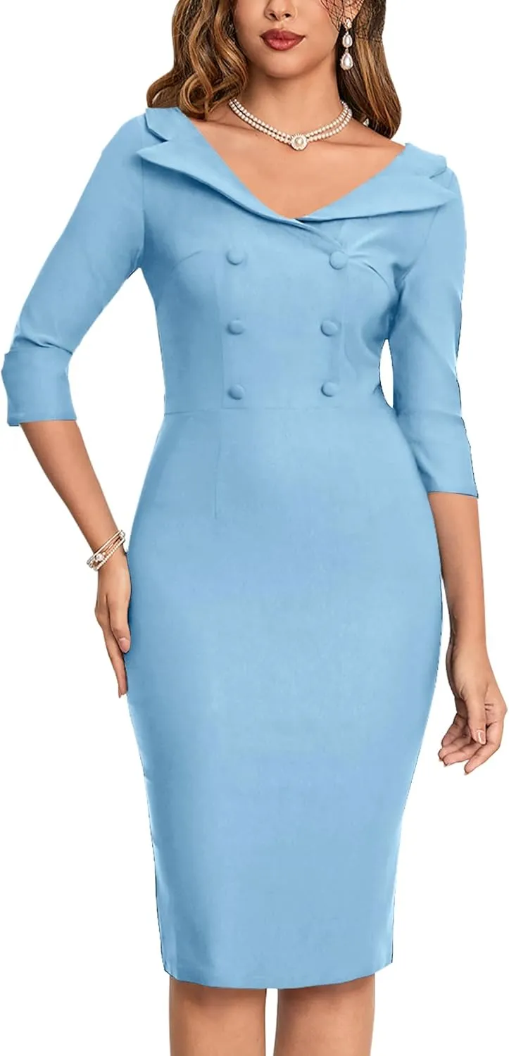 MUXXN Women's Classic Vintage Sweetheart Neckline Cocktail Prom Tea Dress
