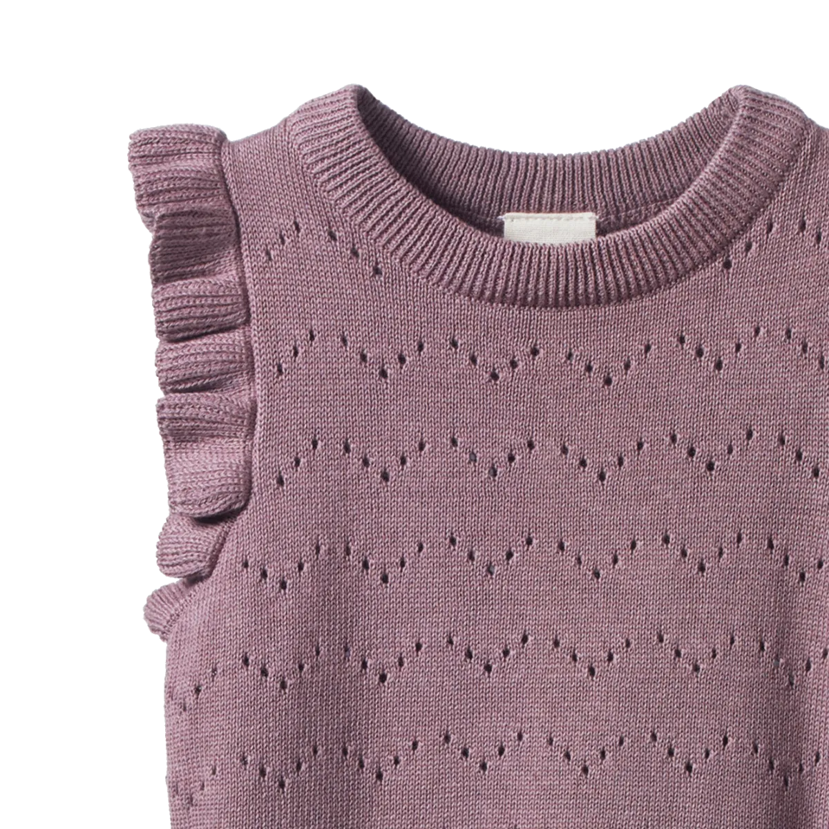 Nature Baby Mathilde Vest - Twilight Pointelle