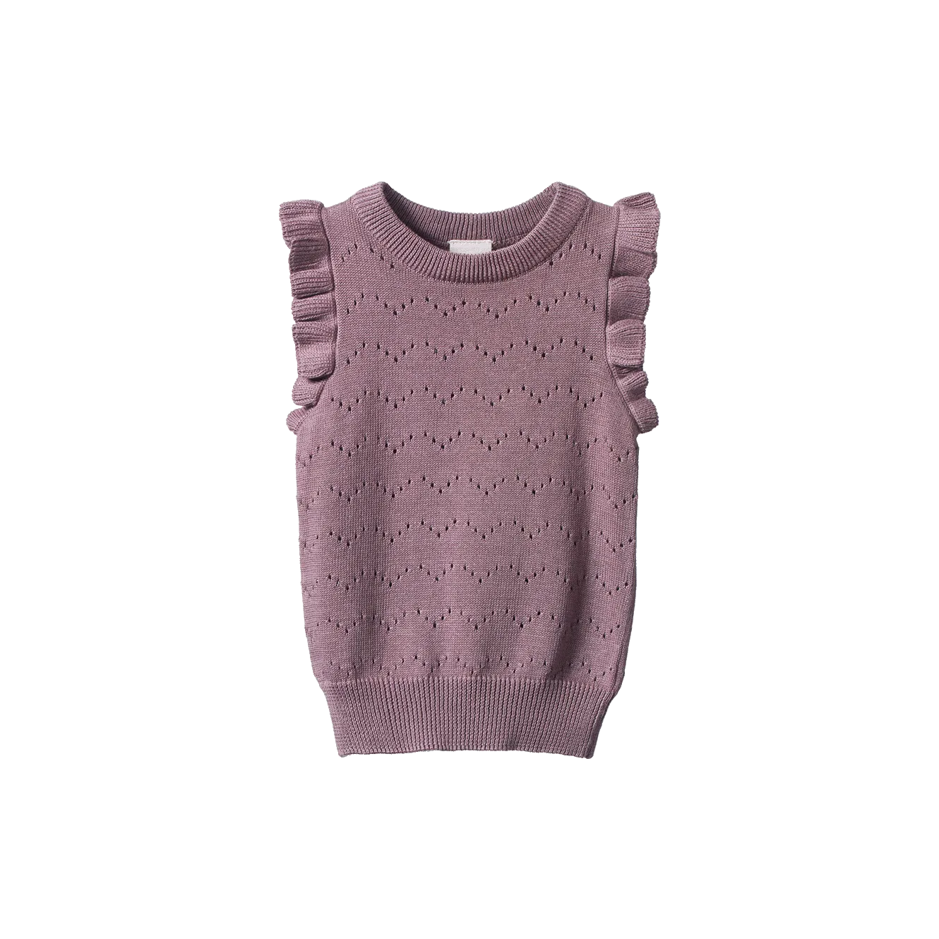 Nature Baby Mathilde Vest - Twilight Pointelle