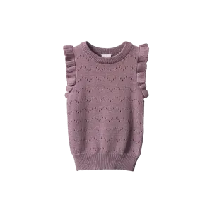 Nature Baby Mathilde Vest - Twilight Pointelle