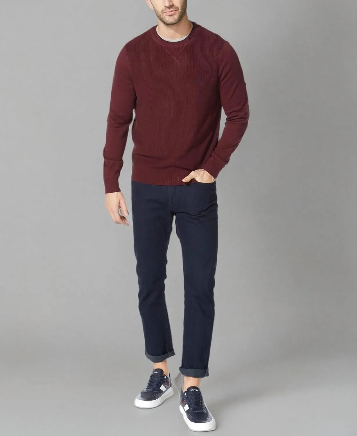 Nautica Men's Ribbed Sweater